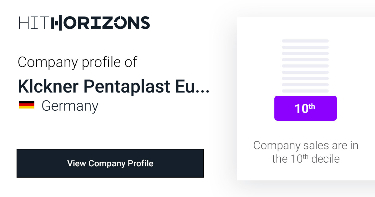 Company Profile Of Klöckner Pentaplast Europe GmbH & Co. KG ...